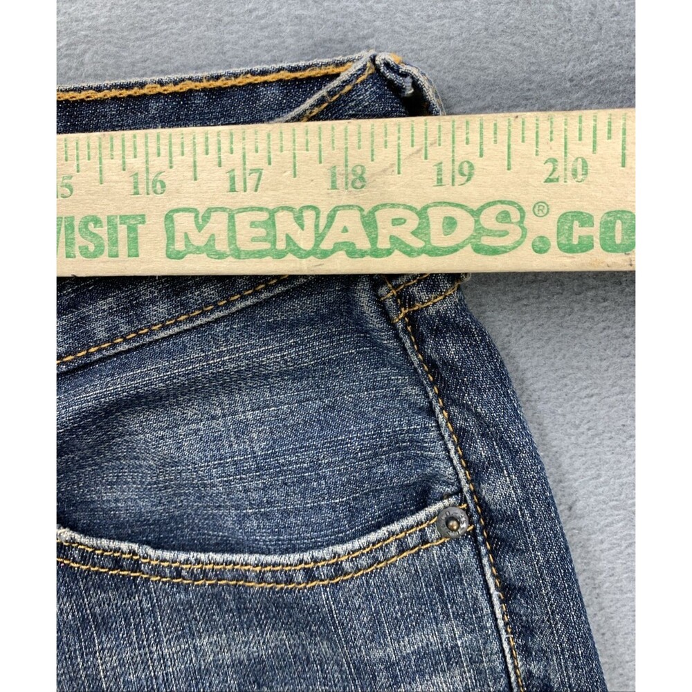 Levi's 505 Denim Jeans Men's Regular Fit Size 38X30 Blue Stretch Dark Wash - Picture 4 of 16